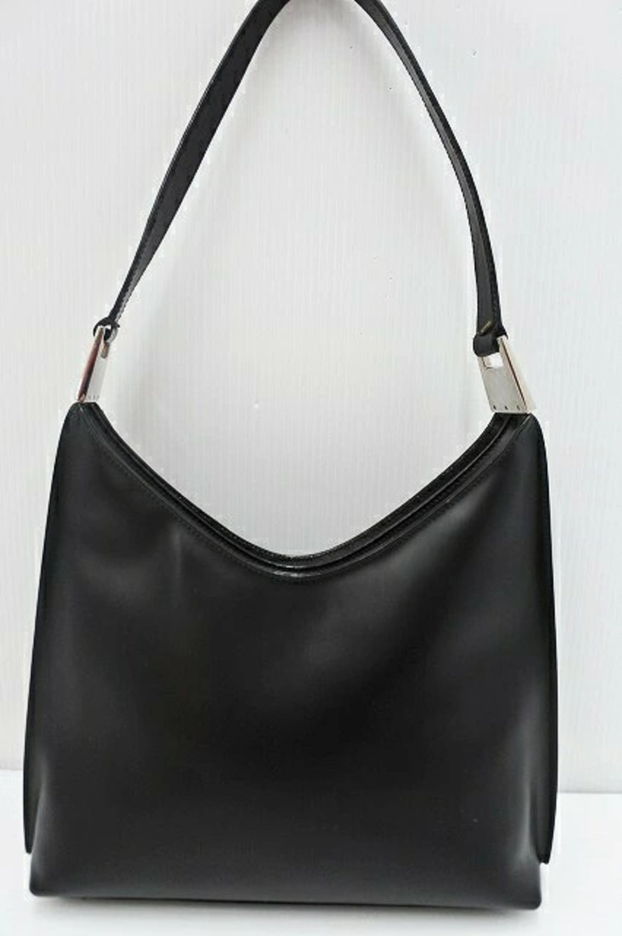 Gucci Black Leather Shoulder Bag polished Black